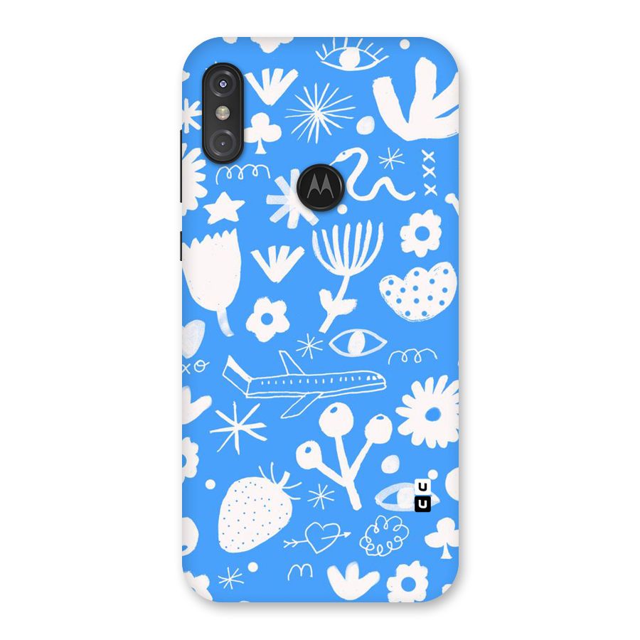 Space Blue Pattern Back Case for Motorola One Power