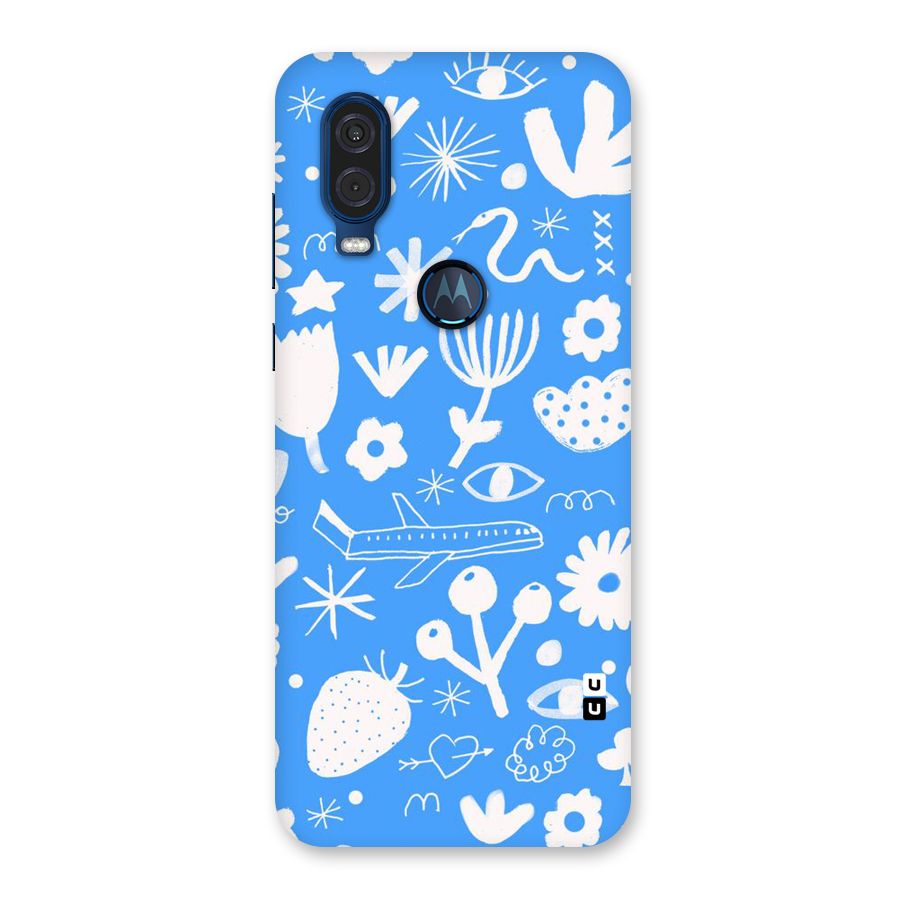 Space Blue Pattern Back Case for Motorola One Vision