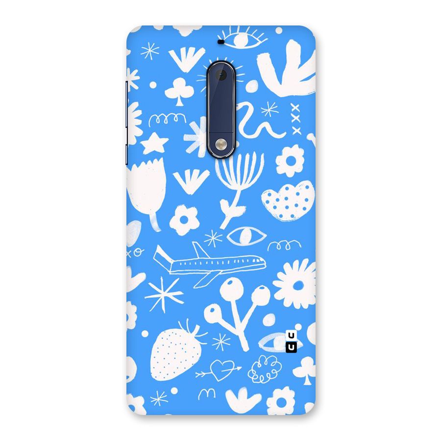 Space Blue Pattern Back Case for Nokia 5