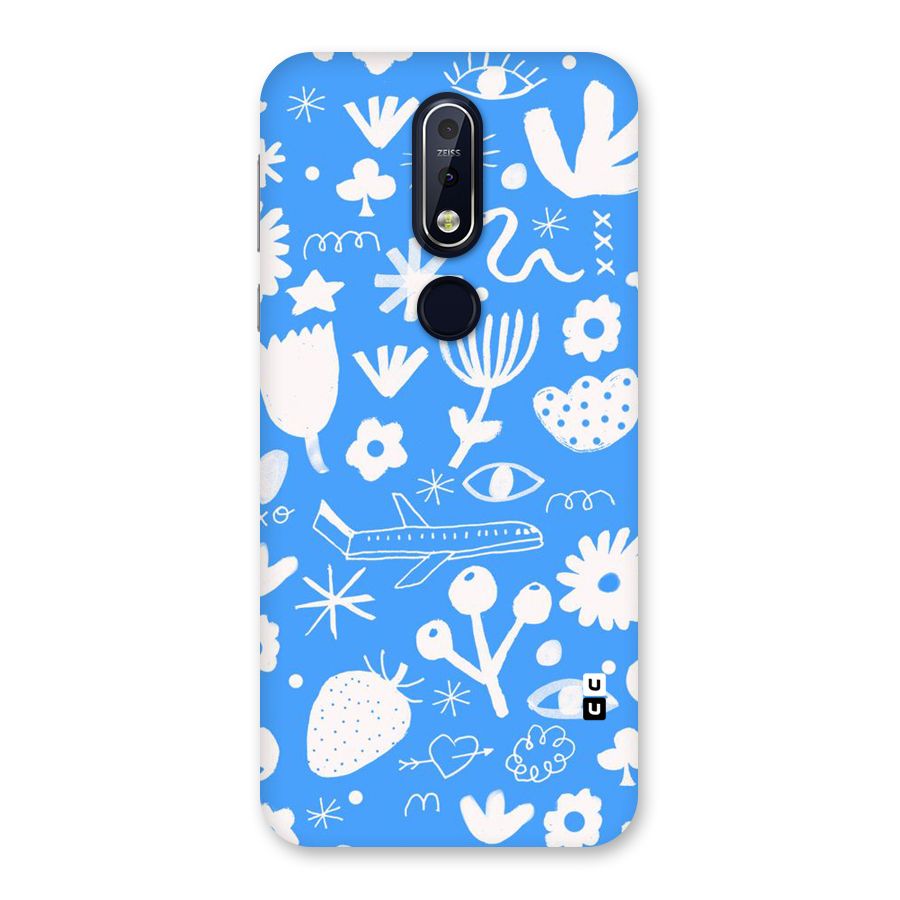 Space Blue Pattern Back Case for Nokia 7.1