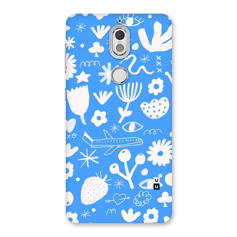 Space Blue Pattern Back Case for Nokia 7