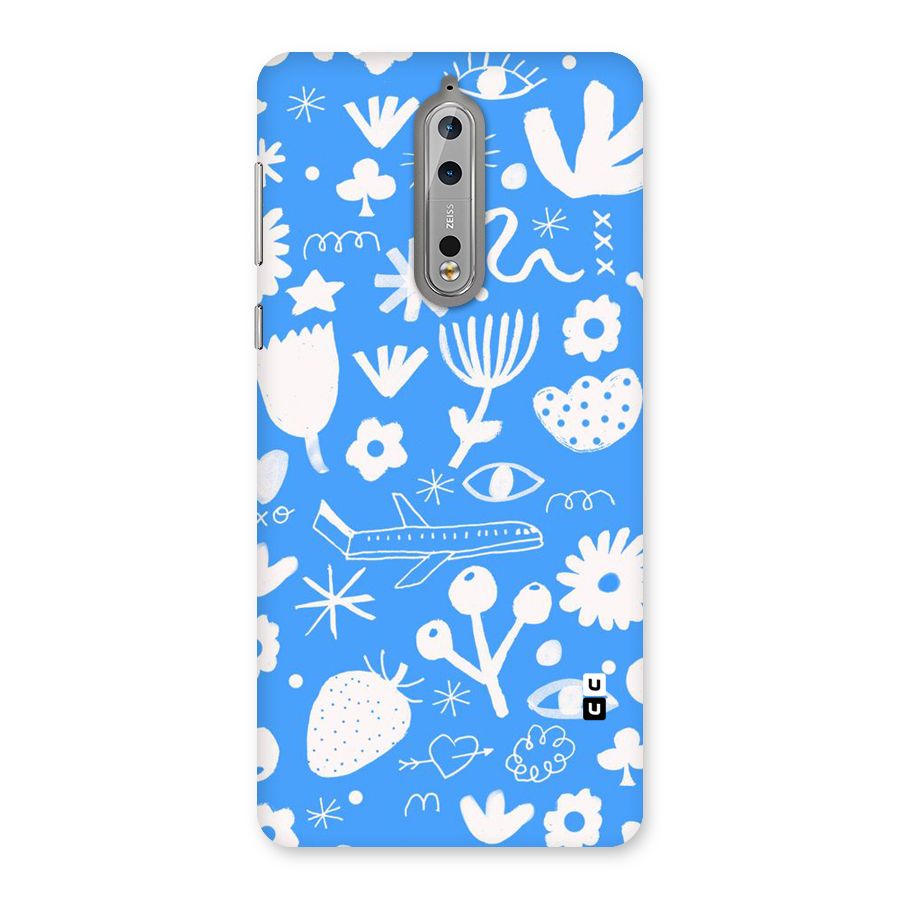 Space Blue Pattern Back Case for Nokia 8