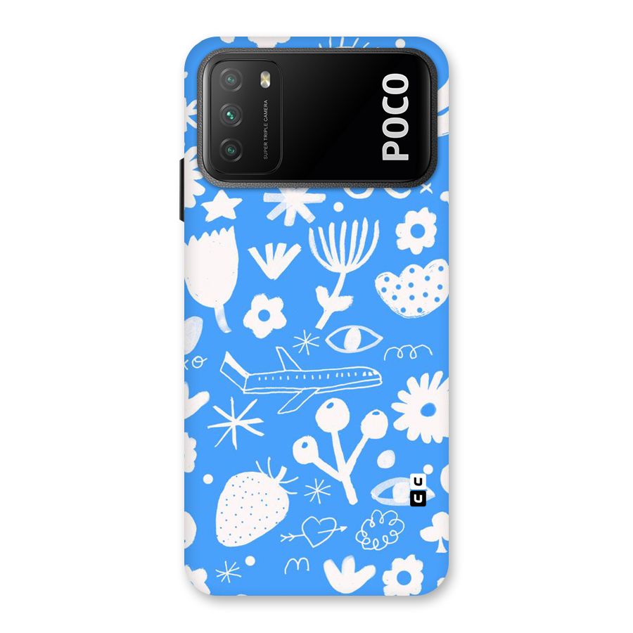 Space Blue Pattern Back Case for Poco M3