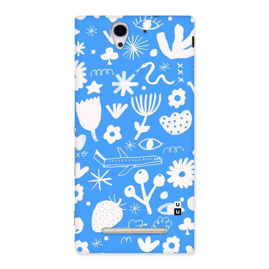 Space Blue Pattern Back Case for Sony Xperia C3
