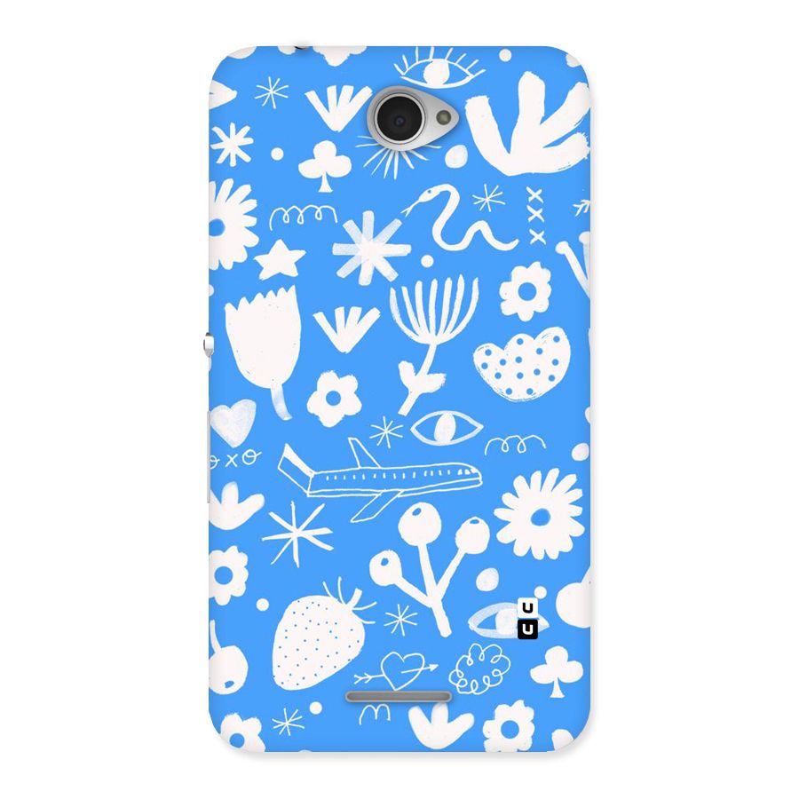 Space Blue Pattern Back Case for Sony Xperia E4