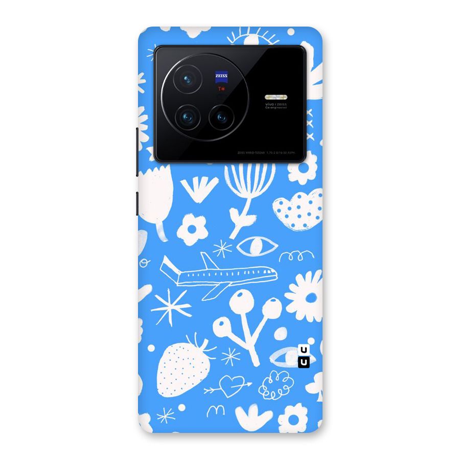 Space Blue Pattern Back Case for Vivo X80
