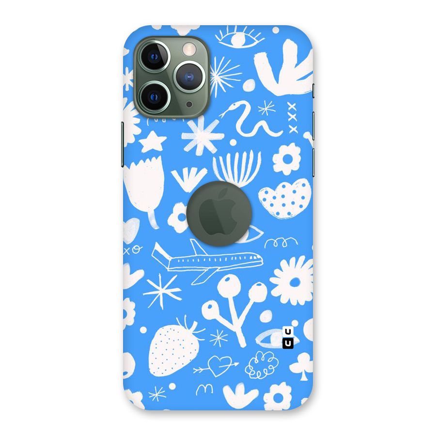 Space Blue Pattern Back Case for iPhone 11 Pro Logo  Cut