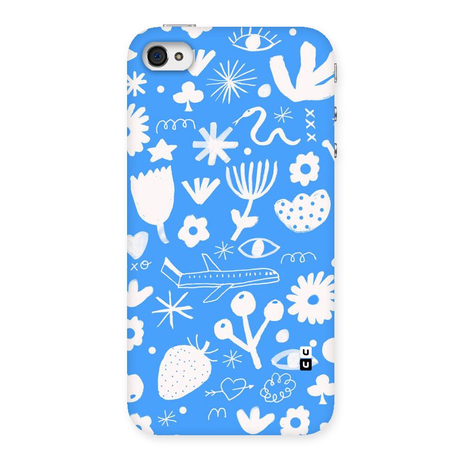 Space Blue Pattern Back Case for iPhone 4 4s