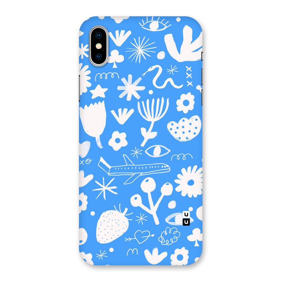 Space Blue Pattern Back Case for iPhone XS