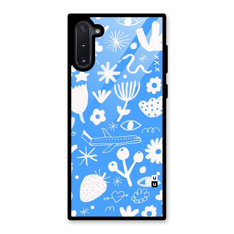 Space Blue Pattern Glass Back Case for Galaxy Note 10