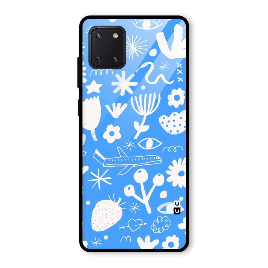 Space Blue Pattern Glass Back Case for Galaxy Note 10 Lite
