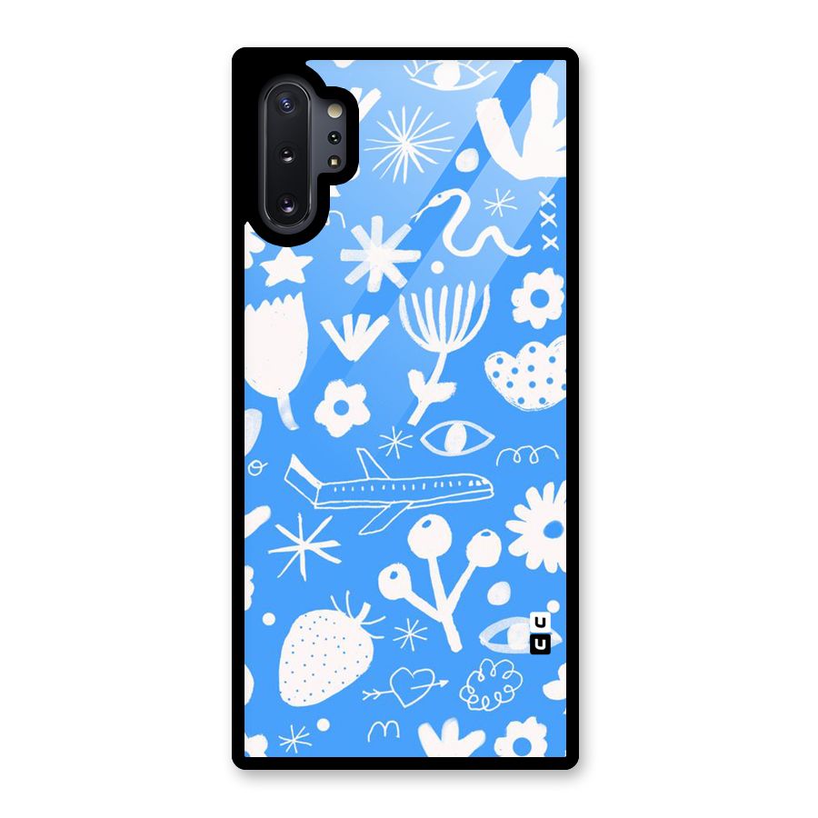 Space Blue Pattern Glass Back Case for Galaxy Note 10 Plus