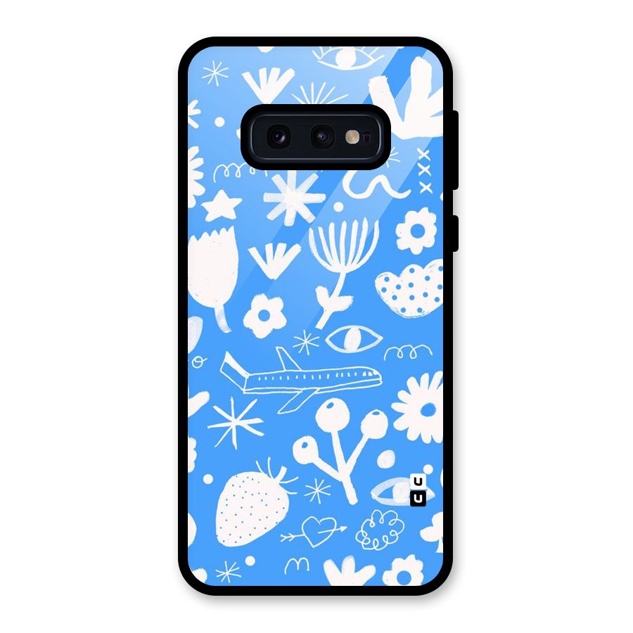 Space Blue Pattern Glass Back Case for Galaxy S10e