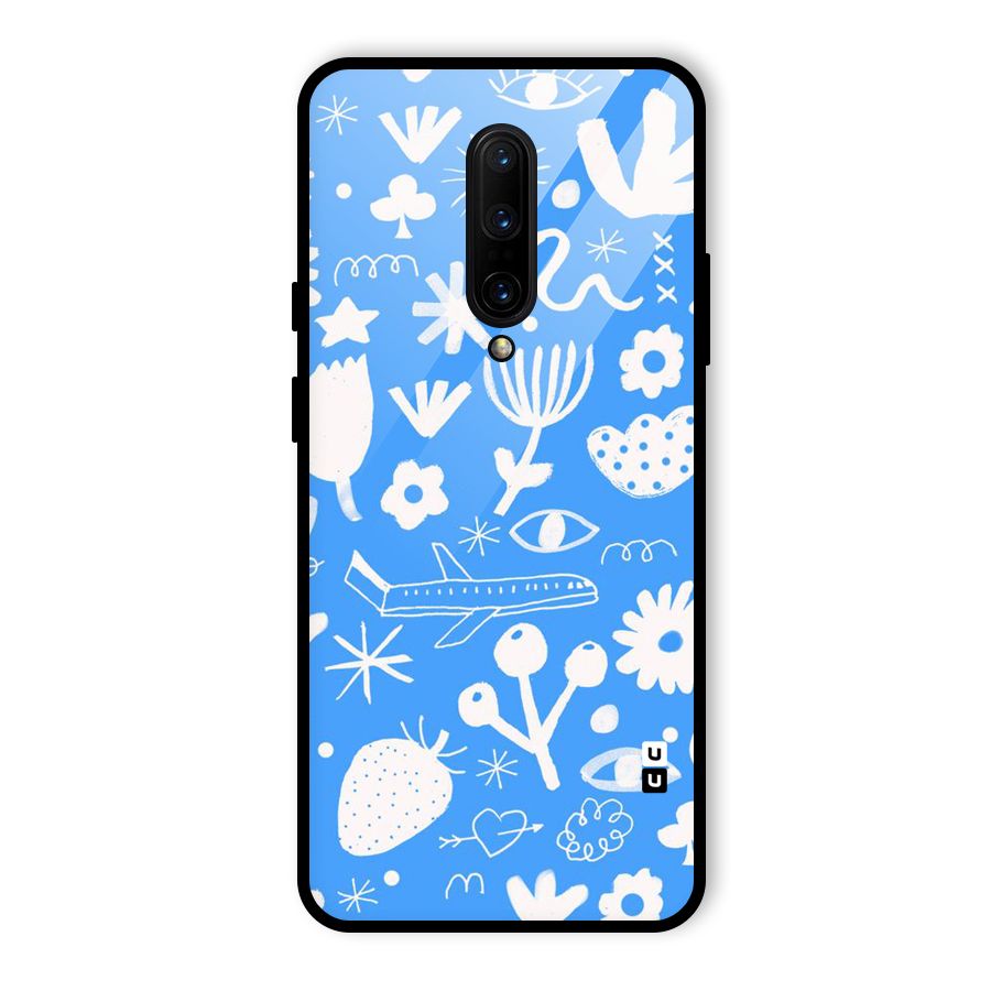 Space Blue Pattern Glass Back Case for OnePlus 7 Pro