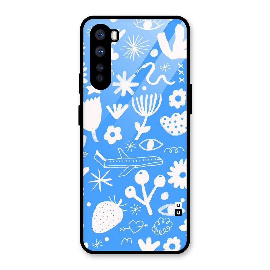 Space Blue Pattern Glass Back Case for OnePlus Nord