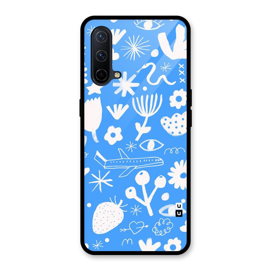 Space Blue Pattern Glass Back Case for OnePlus Nord CE 5G