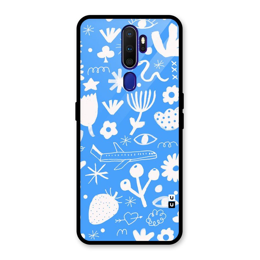 Space Blue Pattern Glass Back Case for Oppo A9 (2020)