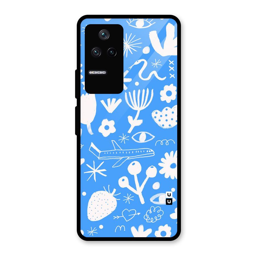 Space Blue Pattern Glass Back Case for Poco F4 5G