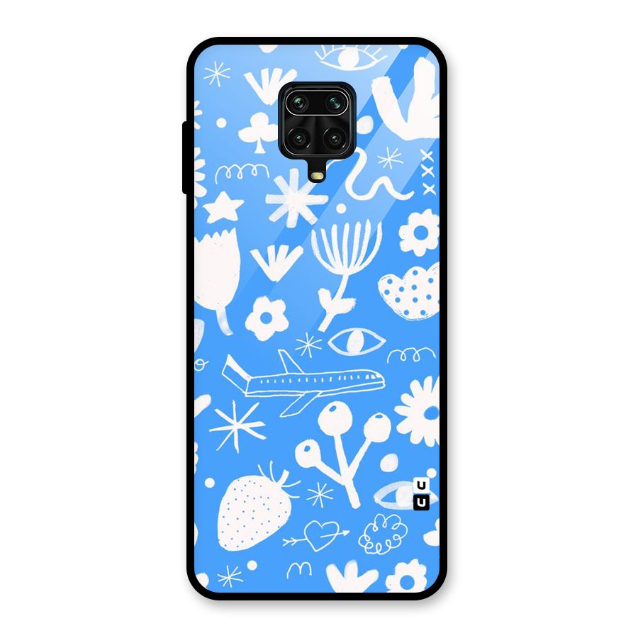 Space Blue Pattern Glass Back Case for Poco M2 Pro