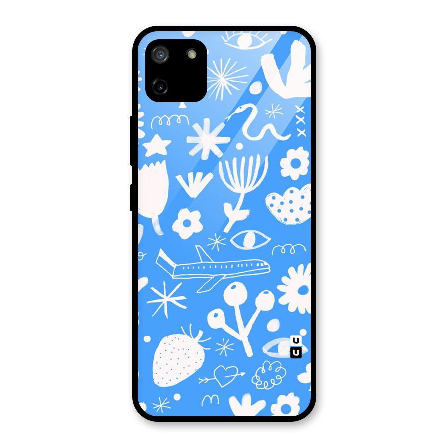 Space Blue Pattern Glass Back Case for Realme C11