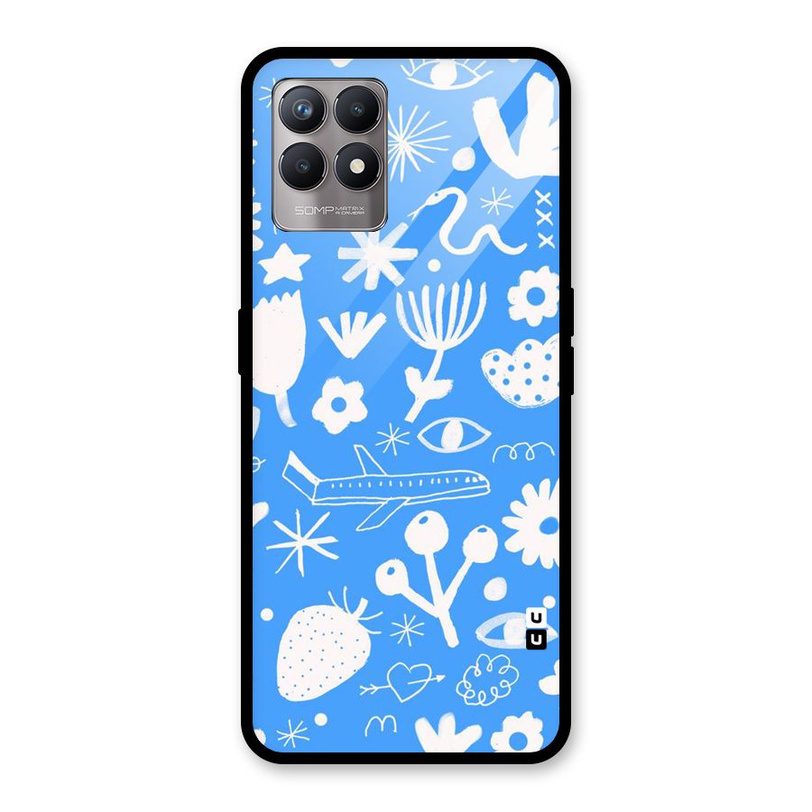 Space Blue Pattern Glass Back Case for Realme Narzo 50