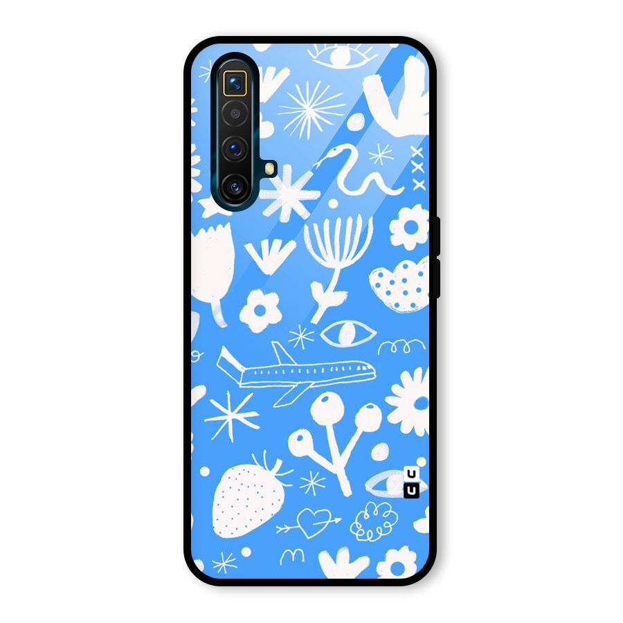 Space Blue Pattern Glass Back Case for Realme X3