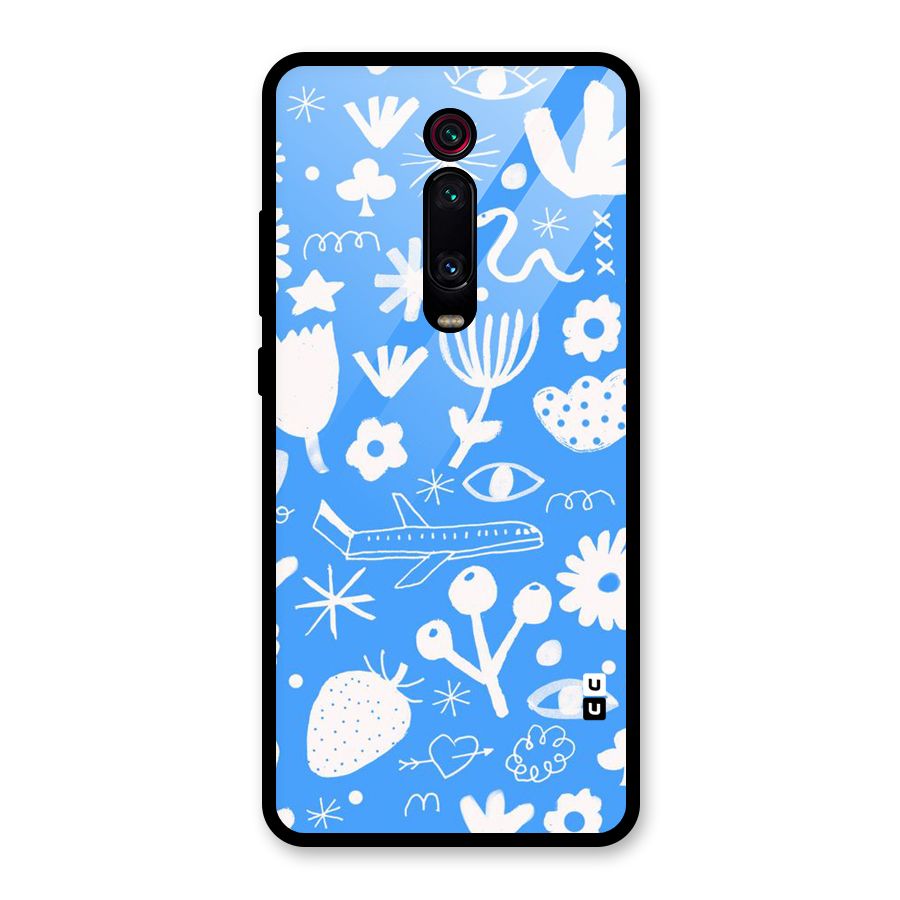 Space Blue Pattern Glass Back Case for Redmi K20 Pro