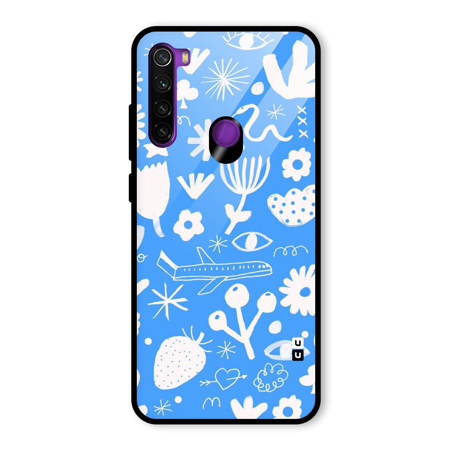 Space Blue Pattern Glass Back Case for Redmi Note 8