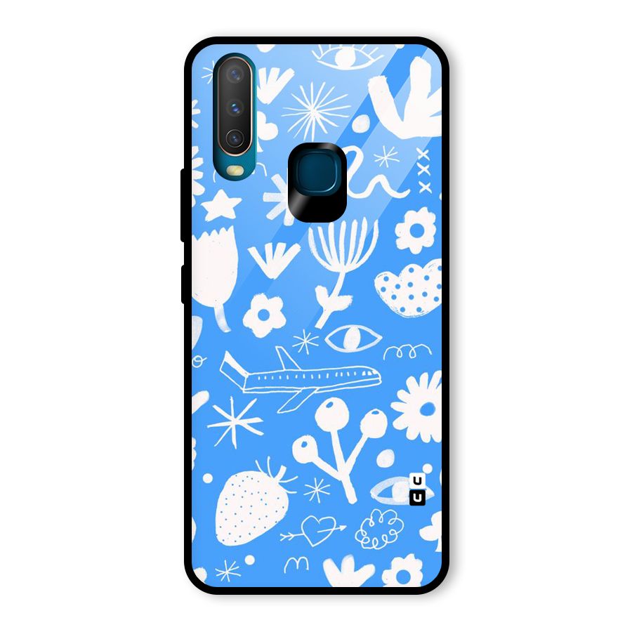 Space Blue Pattern Glass Back Case for Vivo U10