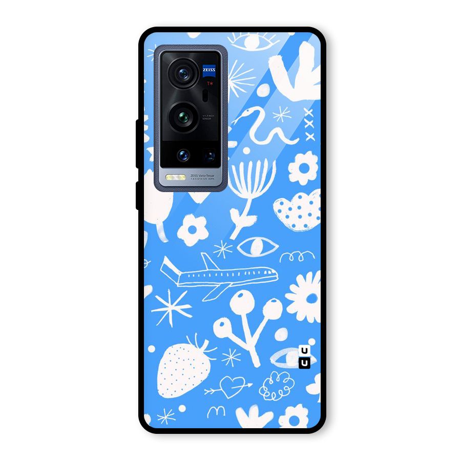 Space Blue Pattern Glass Back Case for Vivo X60 Pro Plus