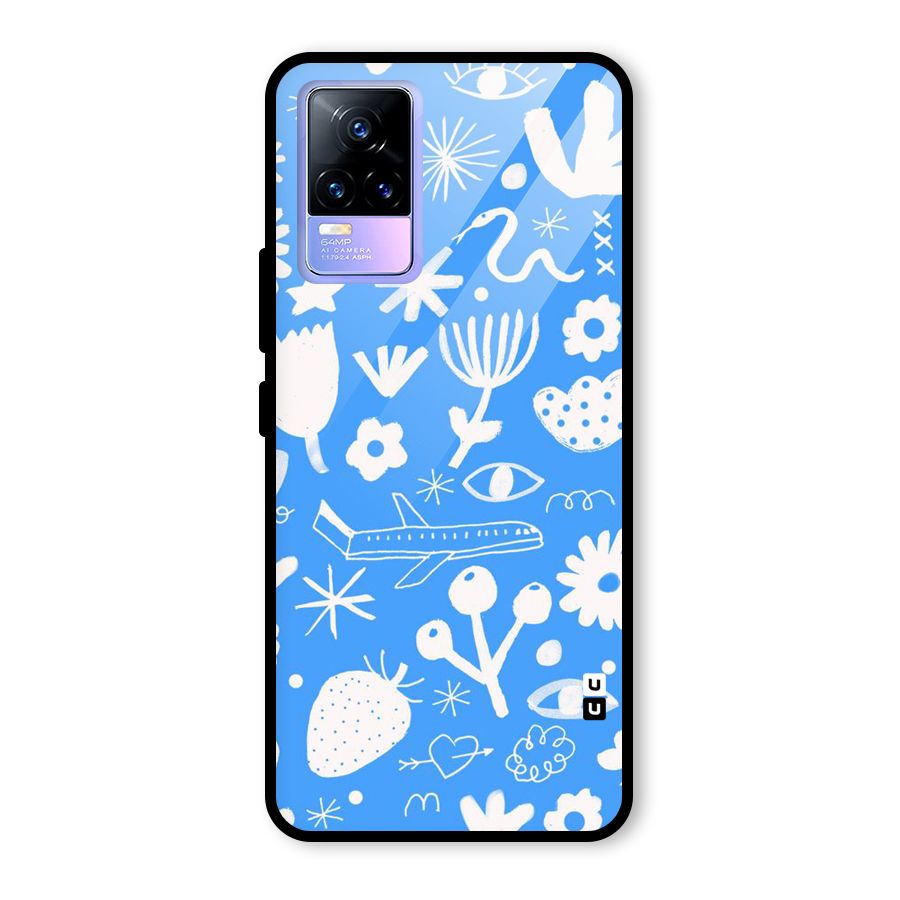 Space Blue Pattern Glass Back Case for Vivo Y73