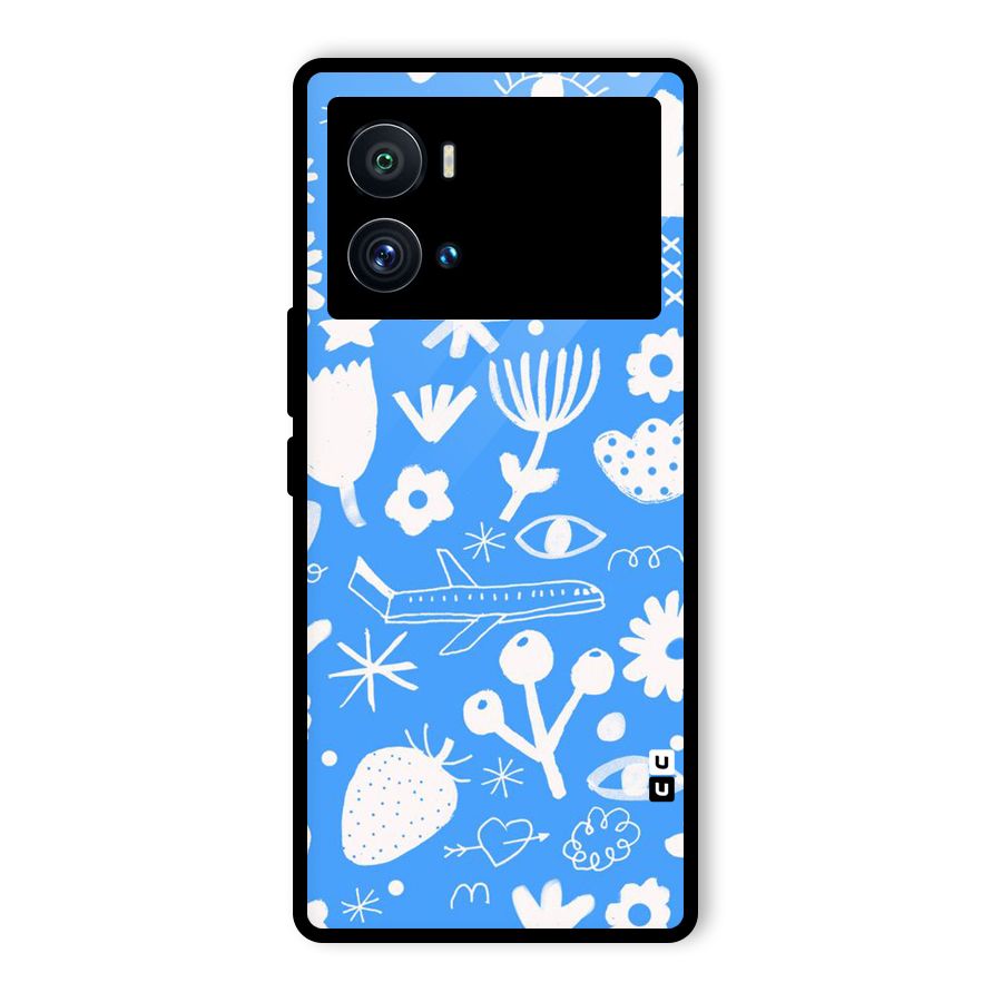 Space Blue Pattern Glass Back Case for Vivo iQOO 9 Pro