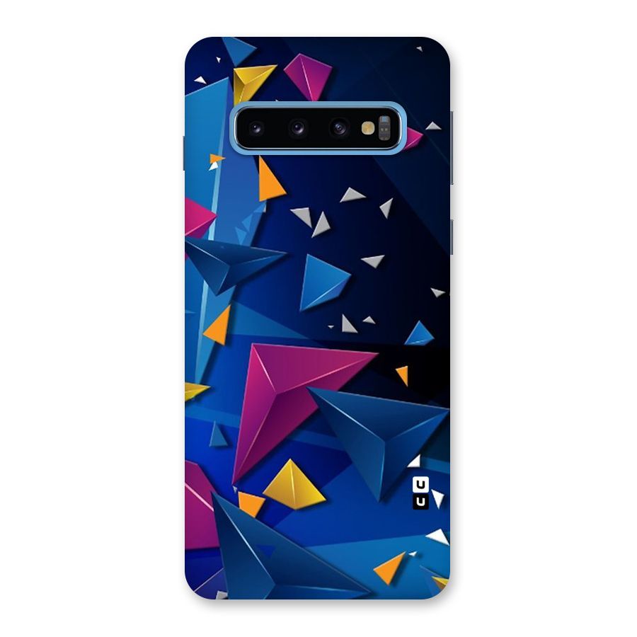 Space Colored Triangles Back Case for Galaxy S10