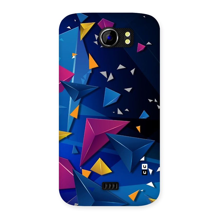 Space Colored Triangles Back Case for Micromax Canvas 2 A110