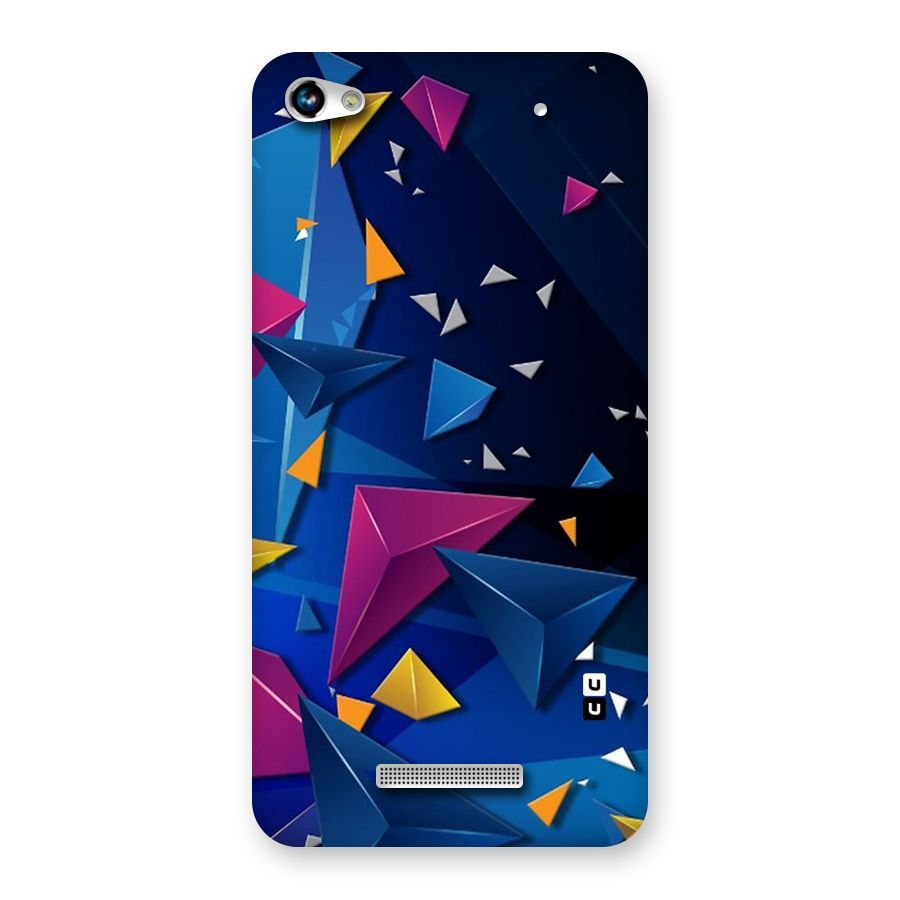 Space Colored Triangles Back Case for Micromax Hue 2