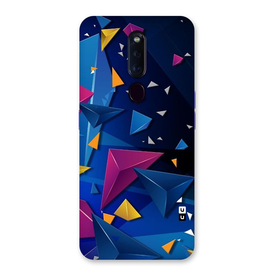 Space Colored Triangles Back Case for Oppo F11 Pro