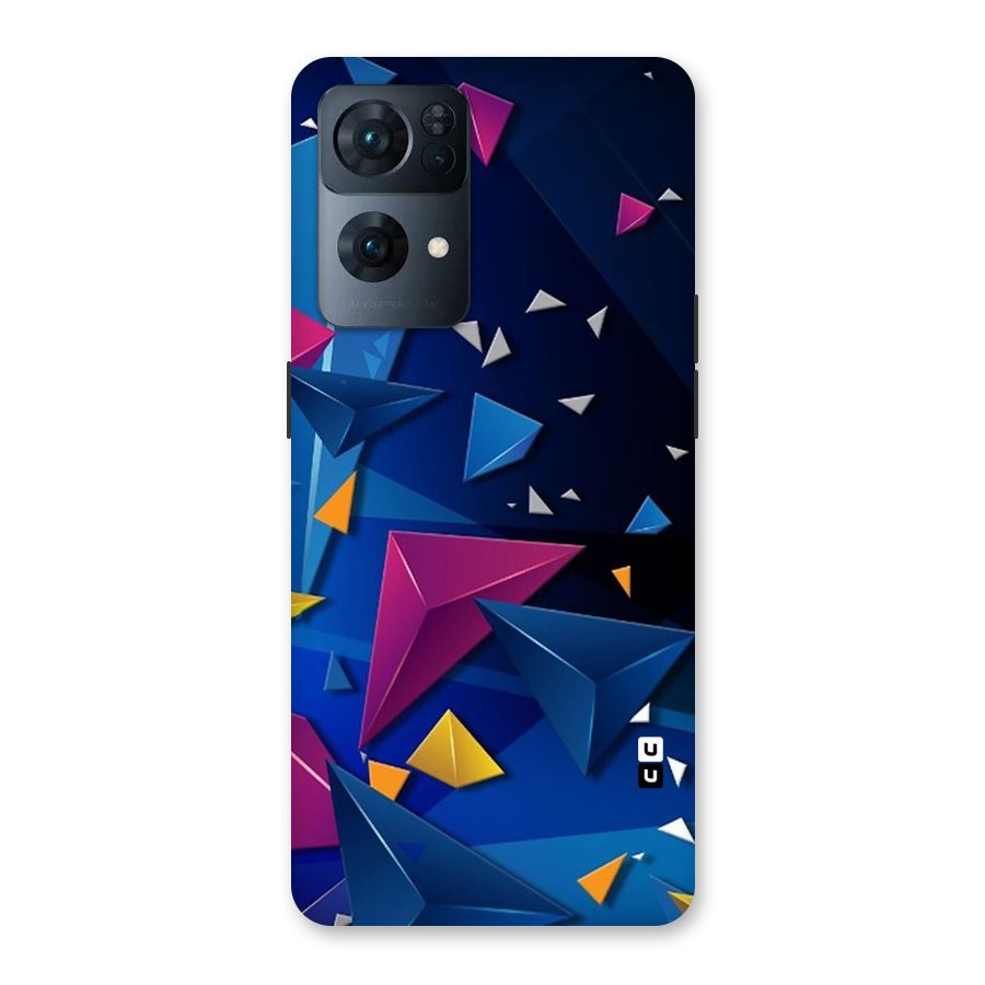 Space Colored Triangles Back Case for Oppo Reno7 Pro 5G