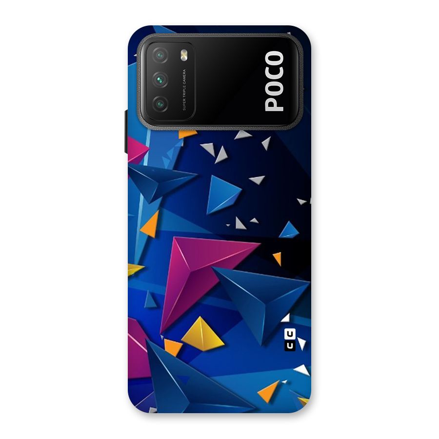Space Colored Triangles Back Case for Poco M3