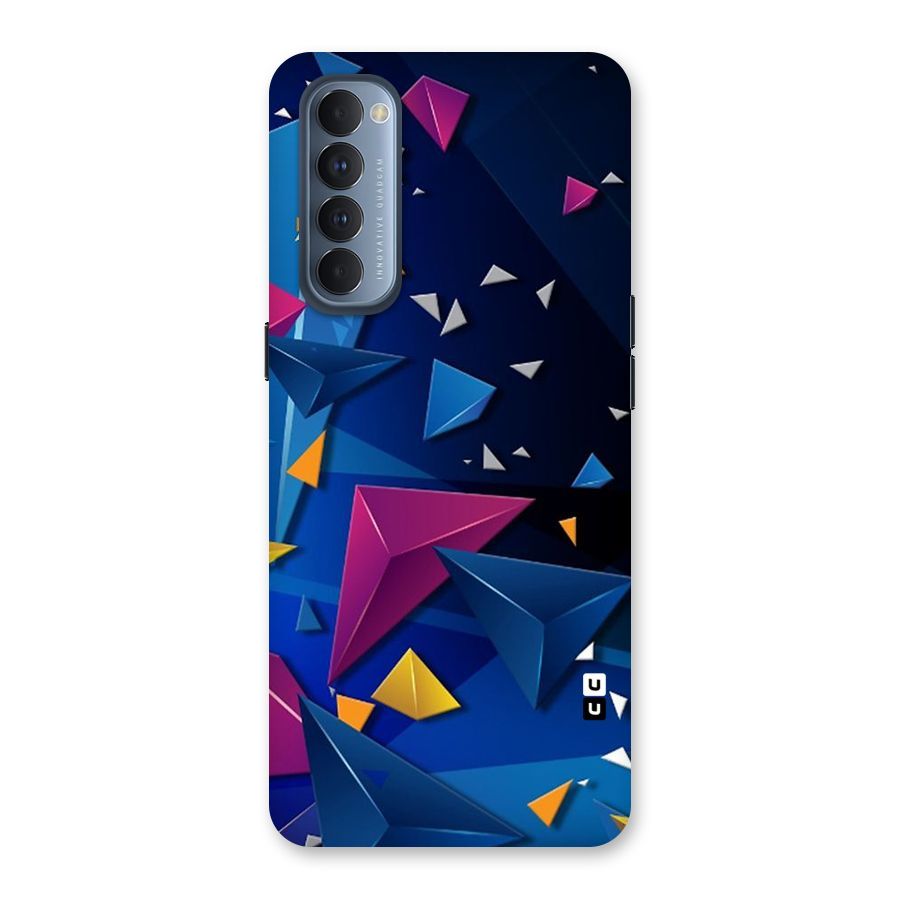 Space Colored Triangles Back Case for Reno4 Pro