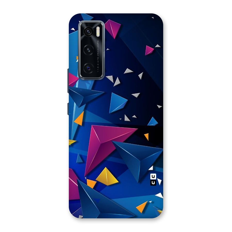 Space Colored Triangles Back Case for Vivo V20 SE