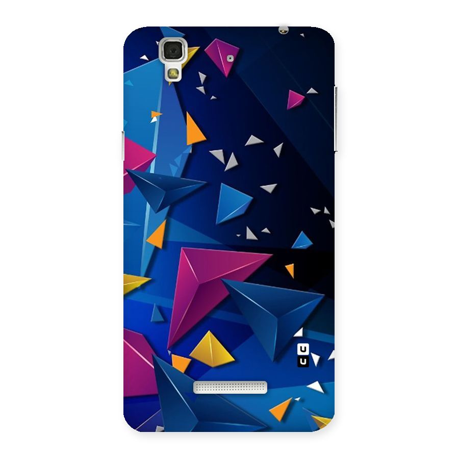 Space Colored Triangles Back Case for Yu Yureka