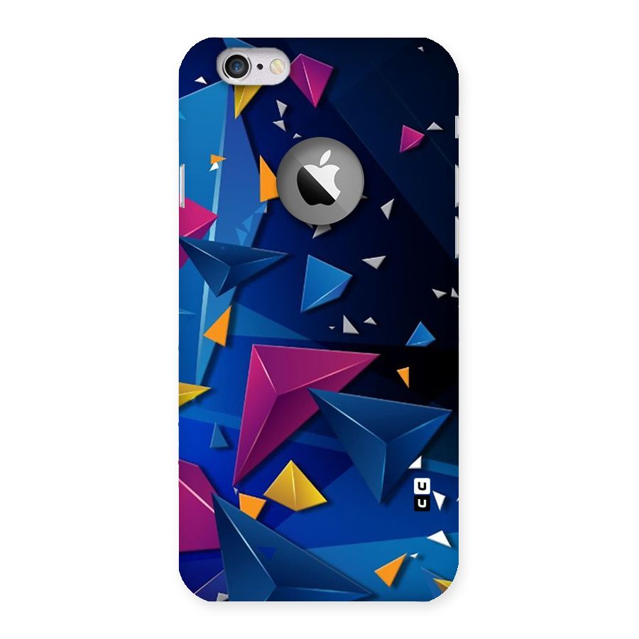 Space Colored Triangles Back Case for iPhone 6 Logo Cut