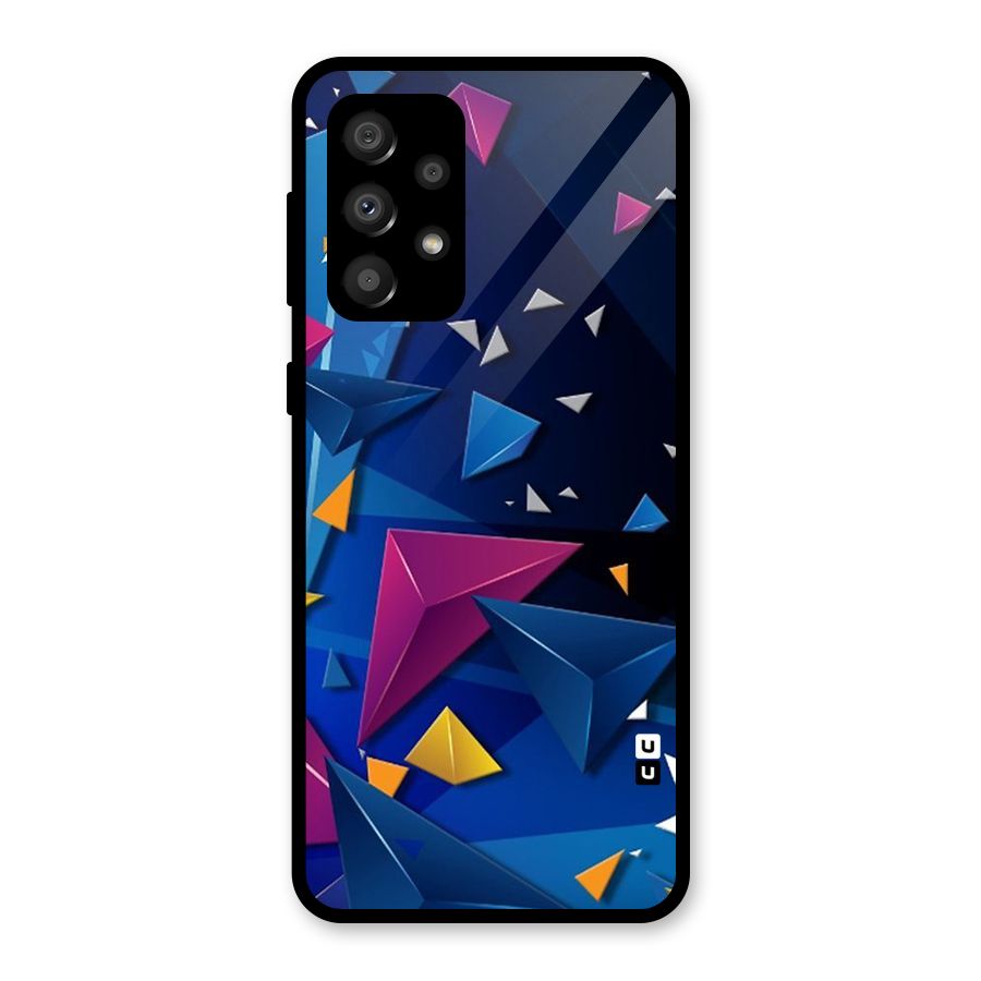 Space Colored Triangles Glass Back Case for Galaxy A32