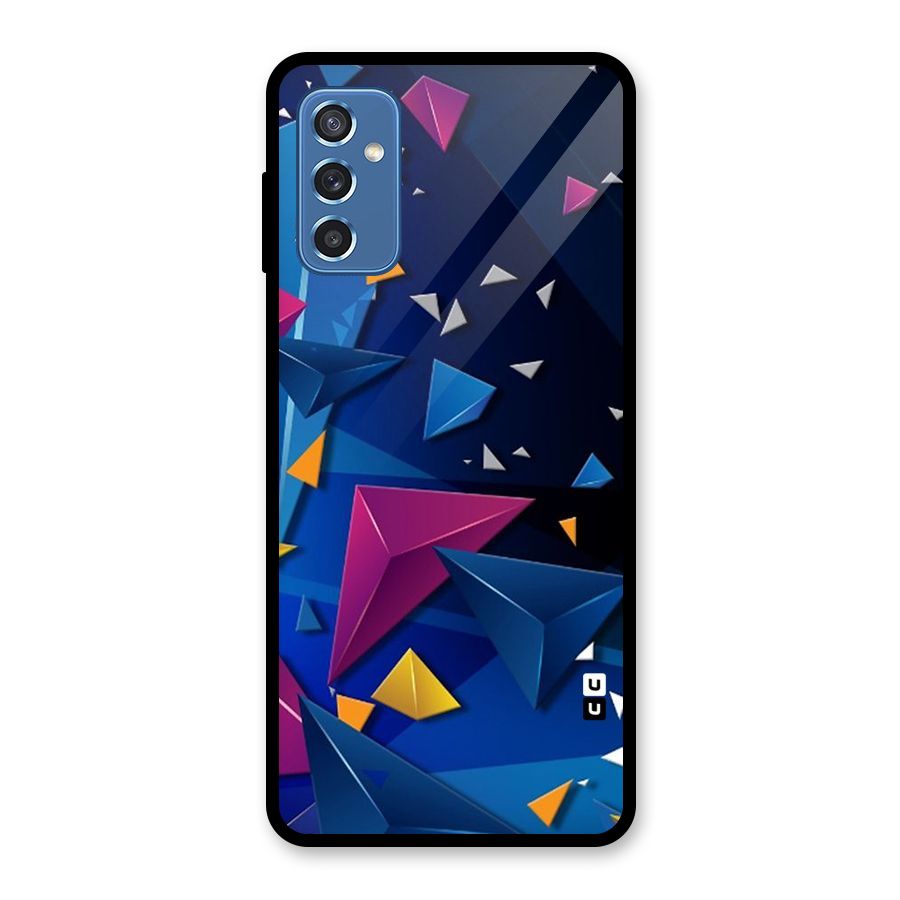 Space Colored Triangles Glass Back Case for Galaxy M52 5G