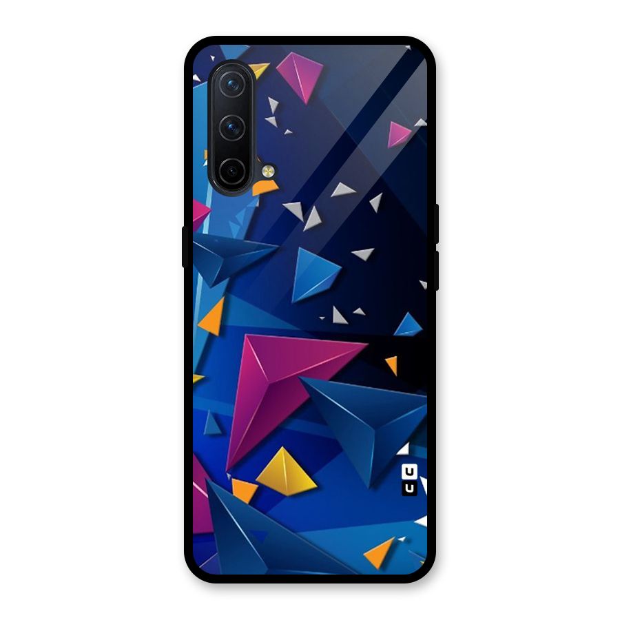 Space Colored Triangles Glass Back Case for OnePlus Nord CE 5G