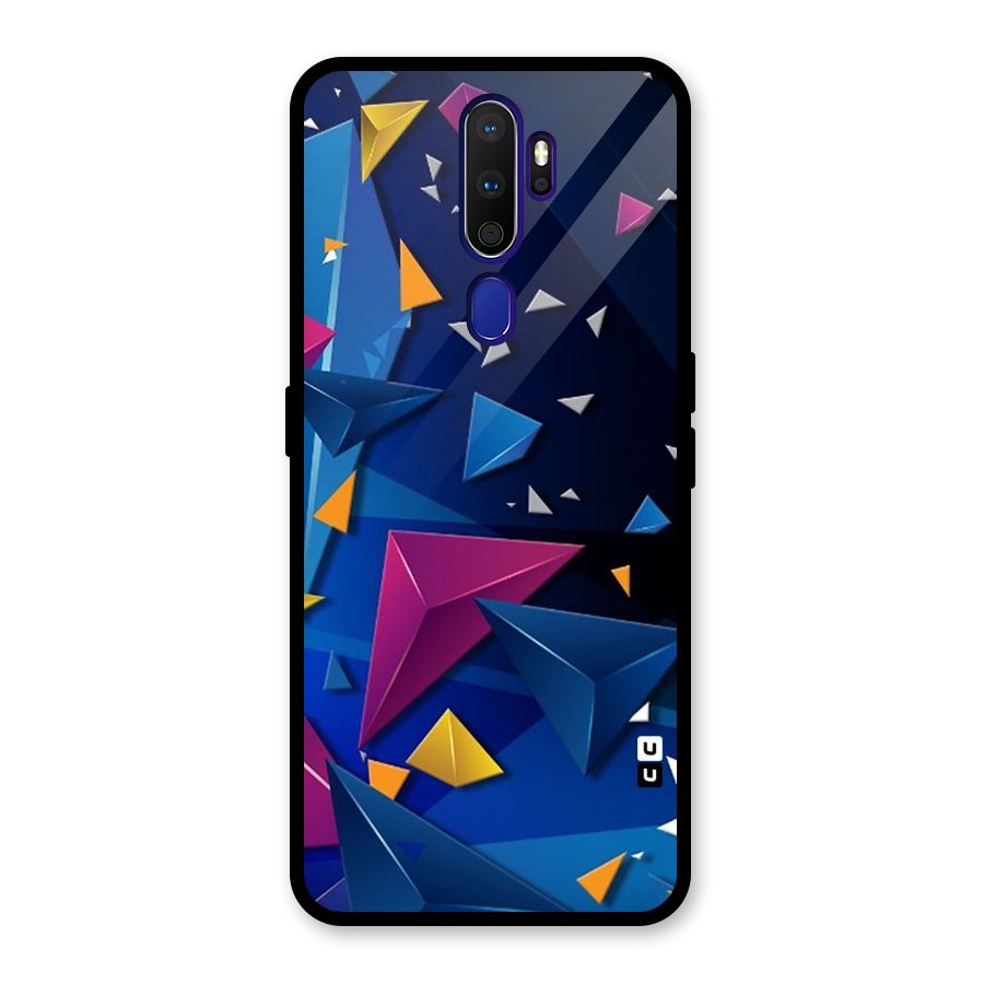 Space Colored Triangles Glass Back Case for Oppo A9 (2020)