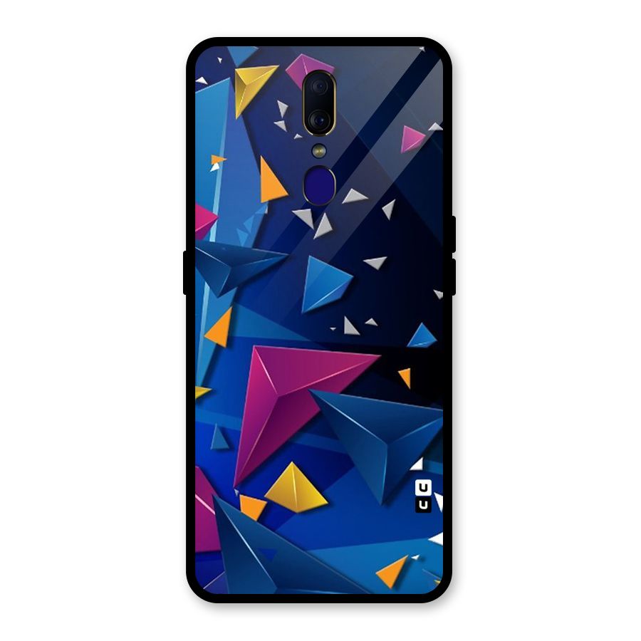 Space Colored Triangles Glass Back Case for Oppo F11