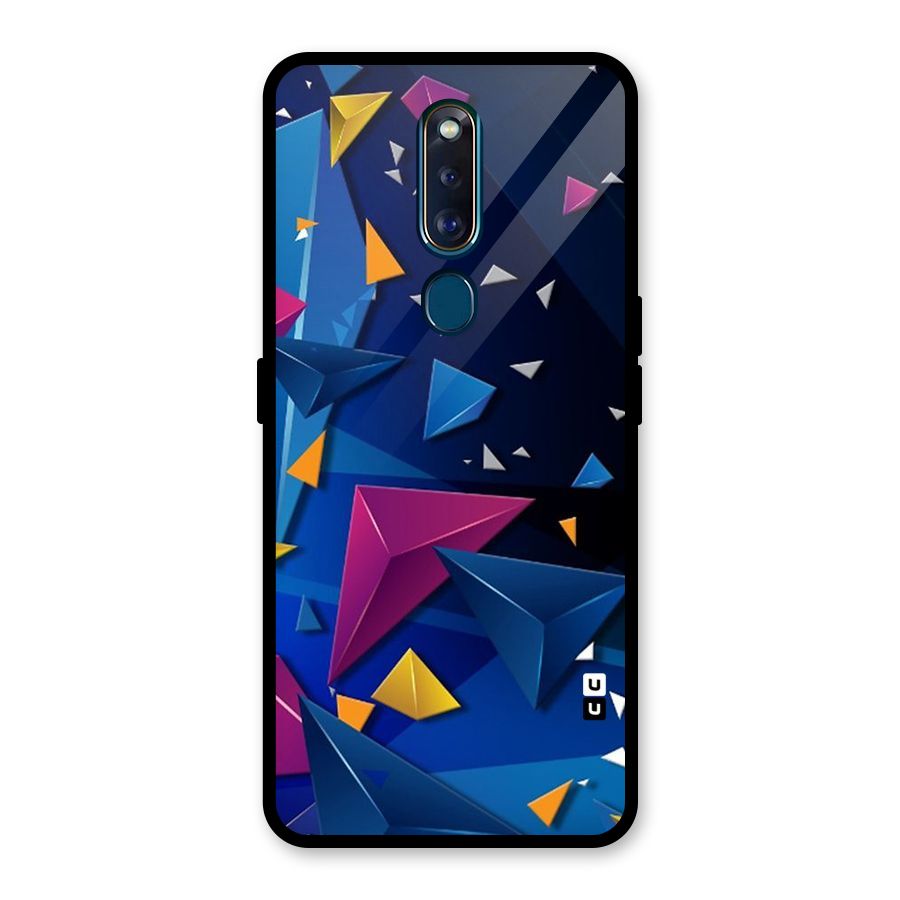 Space Colored Triangles Glass Back Case for Oppo F11 Pro