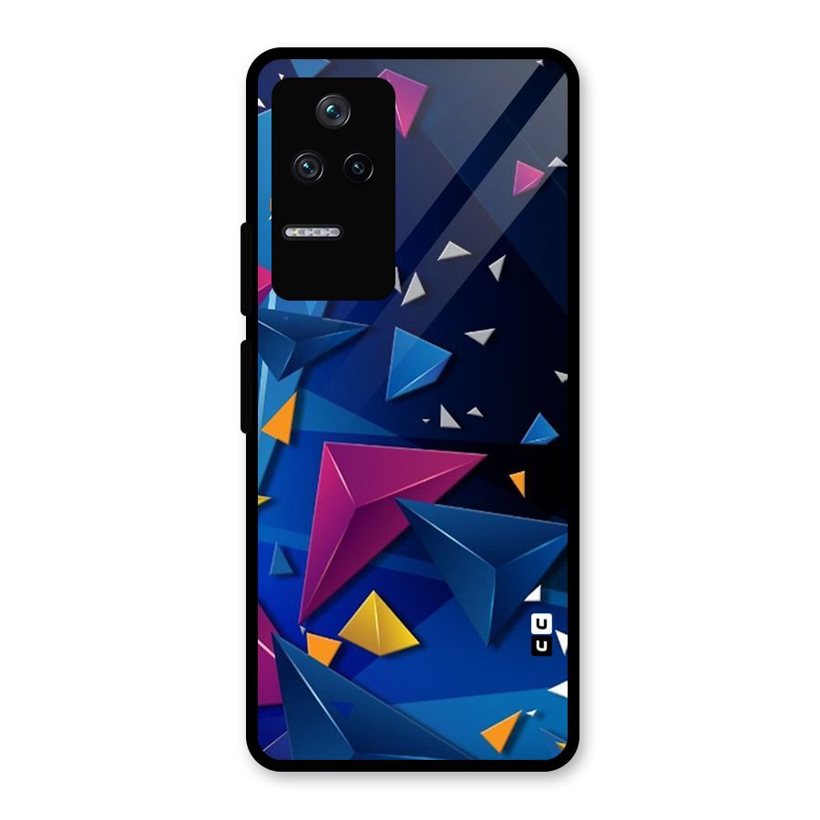 Space Colored Triangles Glass Back Case for Poco F4 5G