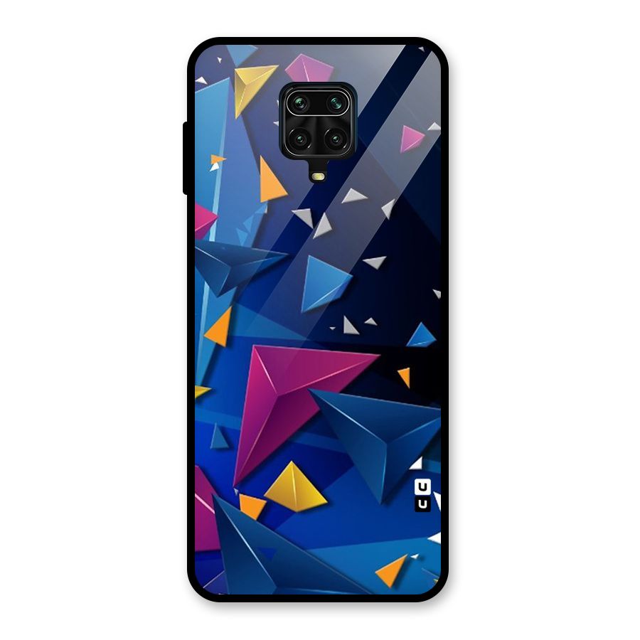 Space Colored Triangles Glass Back Case for Poco M2 Pro